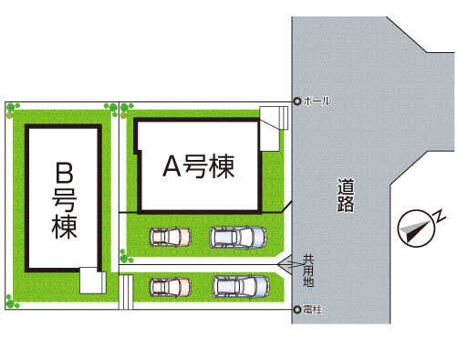 神戸市西区樫野台　新築一戸建ての区画図|全２区画