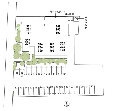 【駐車場】 | ガーデンズ　ヒモリ