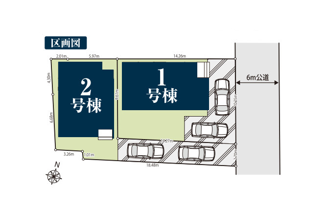 桶川市上日出谷　8期　新築一戸建て　グラファーレ　02の区画図|【全2棟・2号棟】