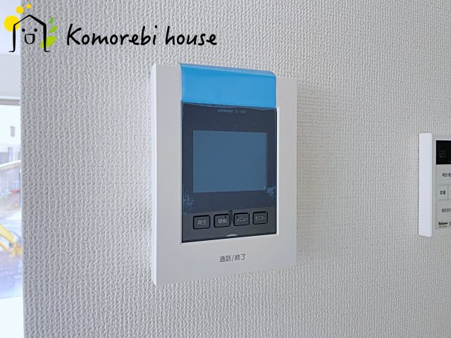 桶川市神明　1期　新築一戸建て　テラシエ　01の防犯設備|来客時も画面で確認できる安心のTVモニターフォン。録画機能も付いているの安心。忙しい毎日をしっかりサポートします。