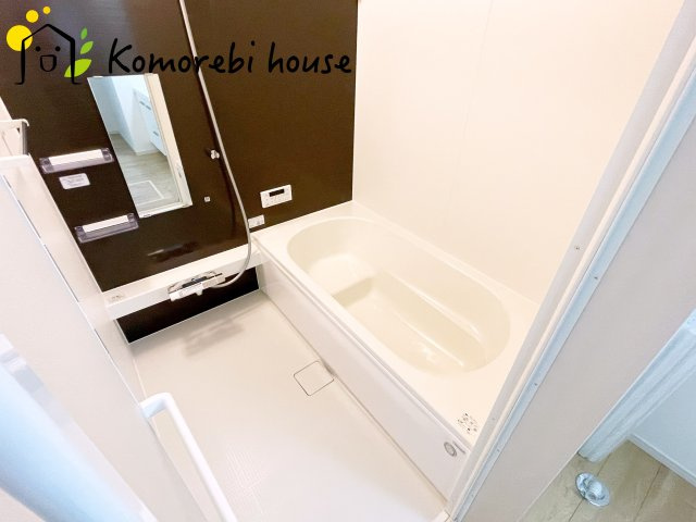 桶川市泉　6期　新築一戸建て　KEIAI GRACE　01の浴室|ゆったり過ごせるお風呂です