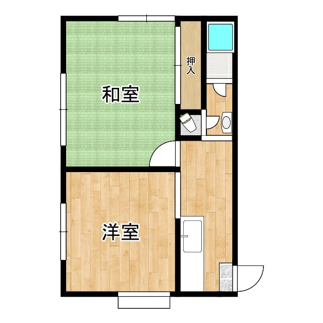 南輝コーポ東棟の間取り