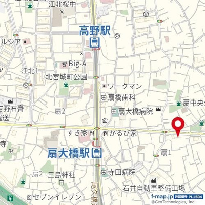 【地図】 | エマノンフラット扇大橋