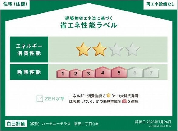 アリッサム東仙台の省エネ性能ラベル