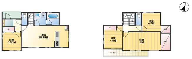 【間取り】 | 北本市宮内1丁目　中古戸建　