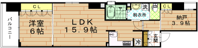 リーガル京都烏丸東の間取り