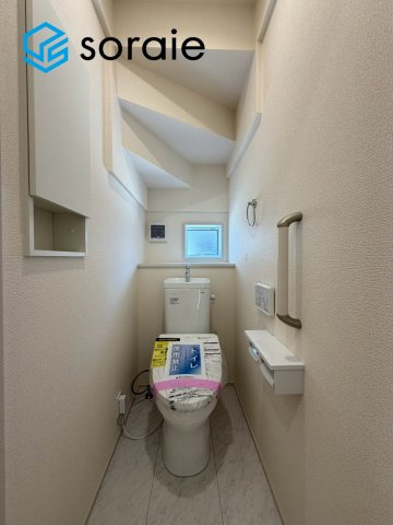 川越市的場全3棟　新築戸建　ウッディエのトイレ|7/30撮影