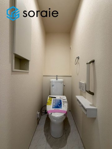 川越市的場全3棟　新築戸建　ウッディエのトイレ|7/30撮影
