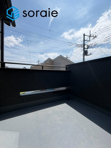 川越市的場全3棟　新築戸建　ウッディエのバルコニー|7/30撮影