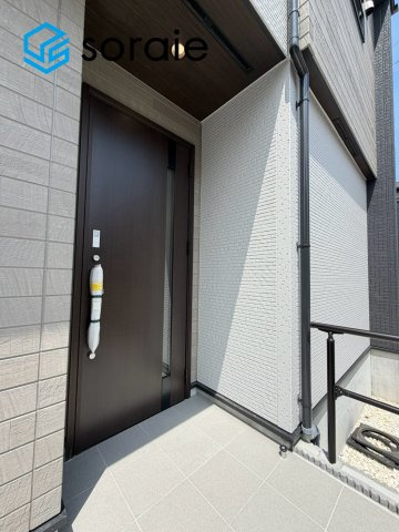 川越市的場全3棟　新築戸建　ウッディエの玄関|7/30撮影