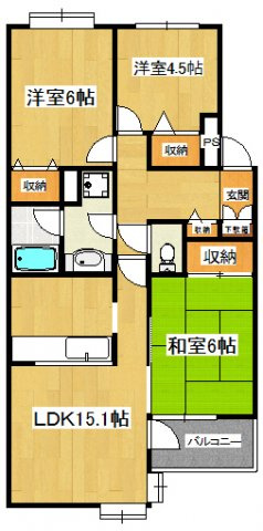 リズ市川平田の間取り