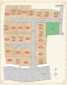 【土地図】 | 【仲介手数料無料！！】日野市上田　建築条件なし売地（全28区画）2-N区画　3790万円