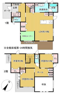 【間取り】 | 近江八幡市若宮町　中古戸建