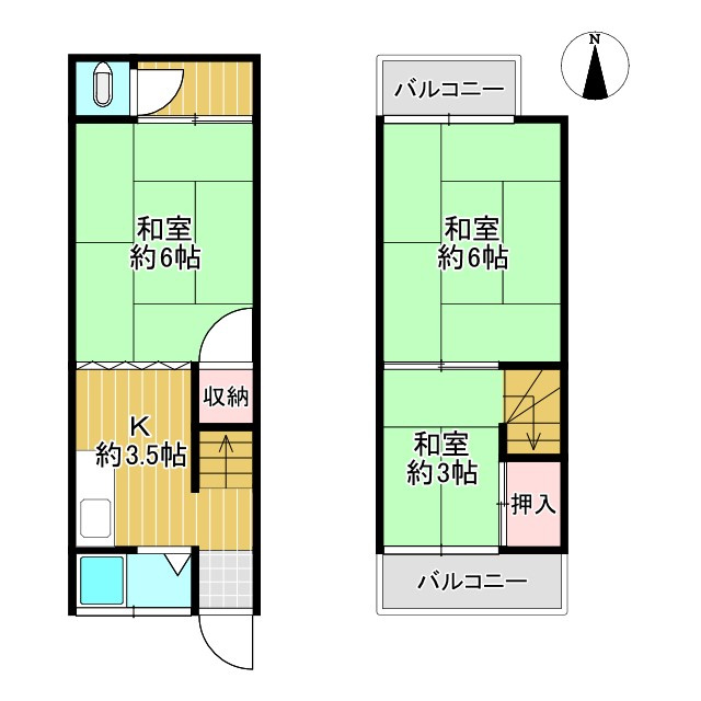 東大阪市御厨東2丁目の間取り