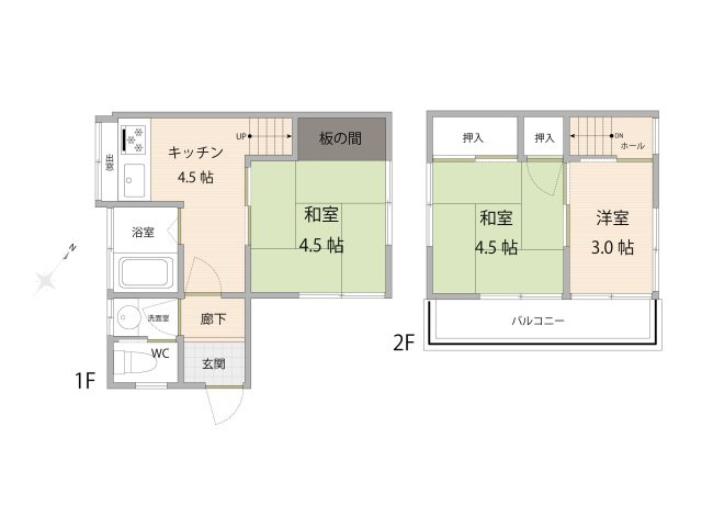 【間取り】 | 富士見市関沢2丁目　中古一戸建住宅　(ふじみ野店) | ゆったりと足を延ばしてくつろげる和室は幅広い世代に人気です。