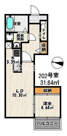 バーンメアオ　パトナムの間取り