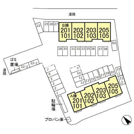 グランメール　Ａの区画図|当社、チルホームのHPもご覧ください(^^)/物件情報多数♪