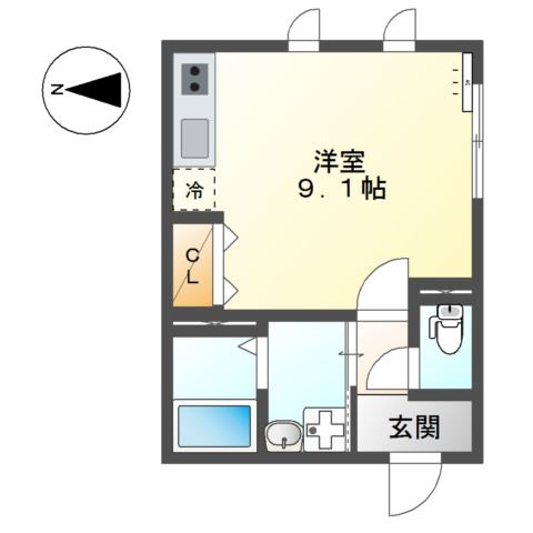 大田区大森西5丁目新築アパート(仮の間取り|間取り