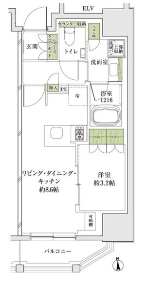 ザ・パークハビオ同心プレイスの間取り