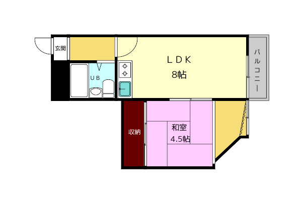 ハイツ朝日の間取り