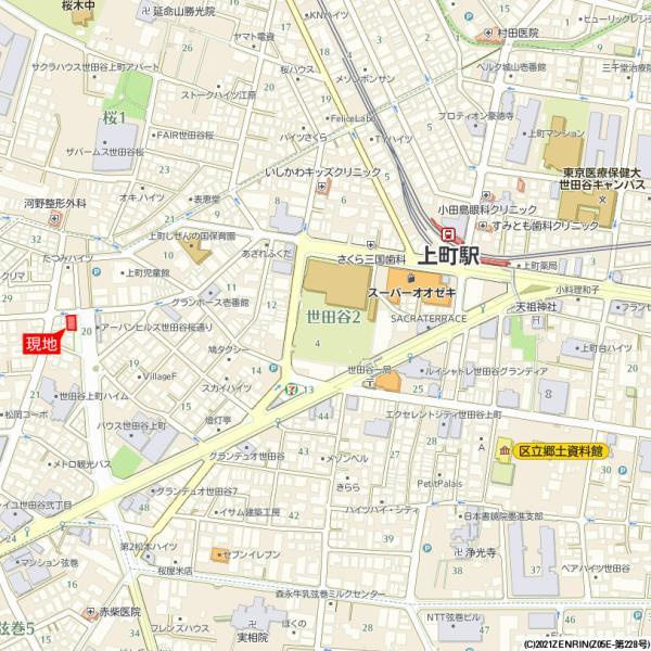 プラティーク世田谷の地図