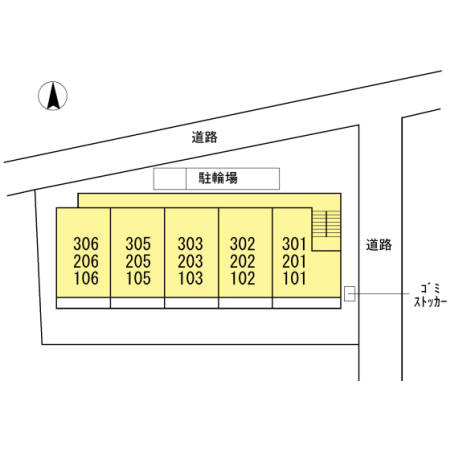 のアパートの区画図