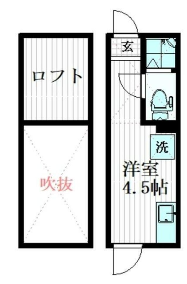 リアナ上石神井アパートメントの間取り|ロフト付きのワンルームタイプのお部屋☆