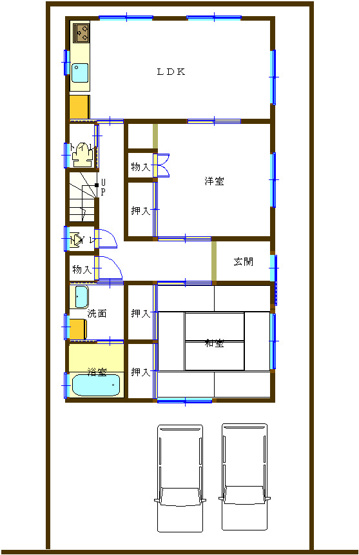 【間取り】 | 新潟市北区松浜６丁目　売家