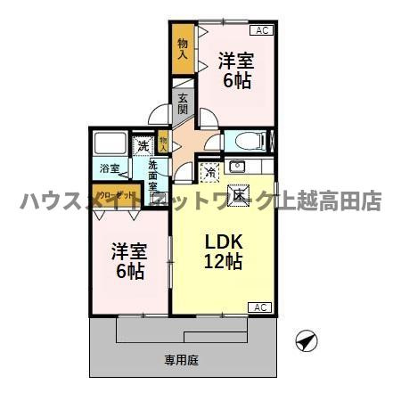 リバービュー Ｂの間取り|間取図