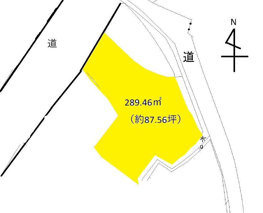 上津町土地の土地図