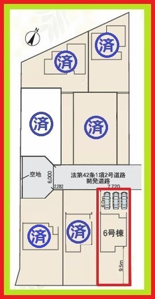 名古屋市港区船頭場１丁目の新築一戸建の区画図|◇６号棟◇