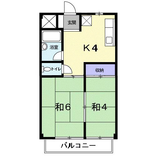 シティーハイツ中川　Ａの間取り