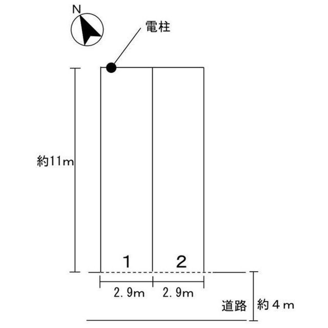 岐阜市鏡島の駐車場の間取り