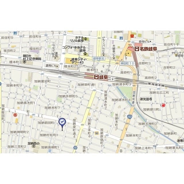 岐阜市加納大黒町１丁目の駐車場の外観