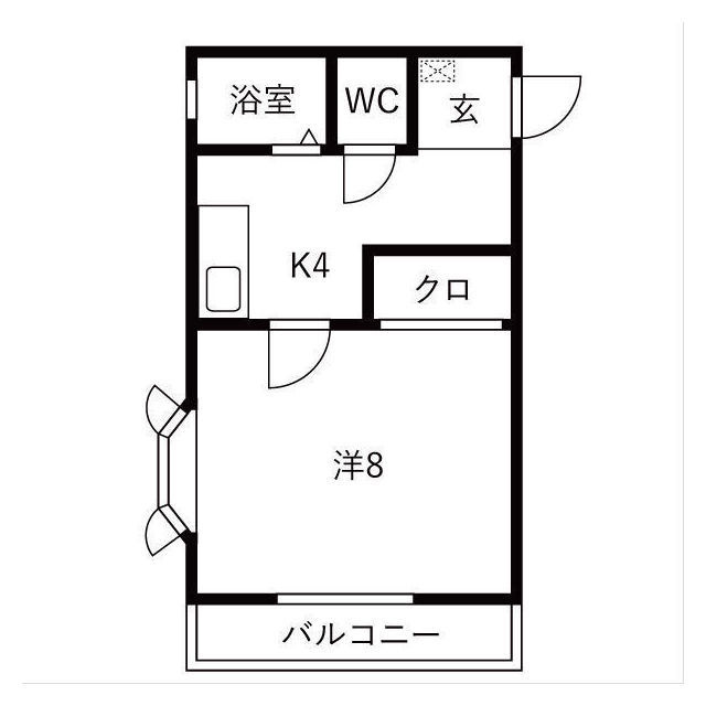 岐阜市月丘町３丁目のアパートの間取り