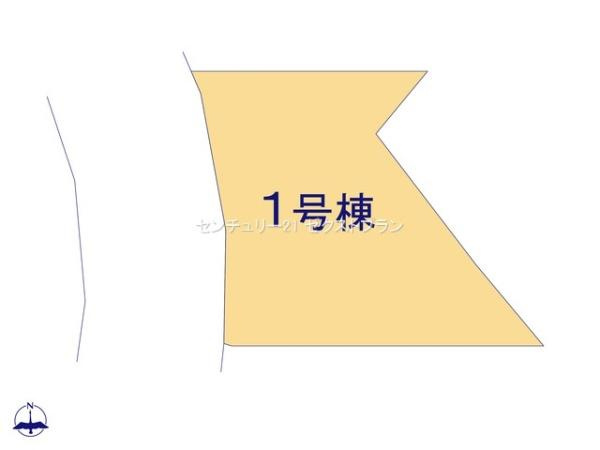 藤岡市岡之郷1期 1号棟の区画図|区画図