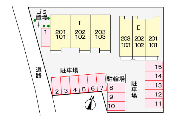 ソラーレⅠの駐車場|駐車場