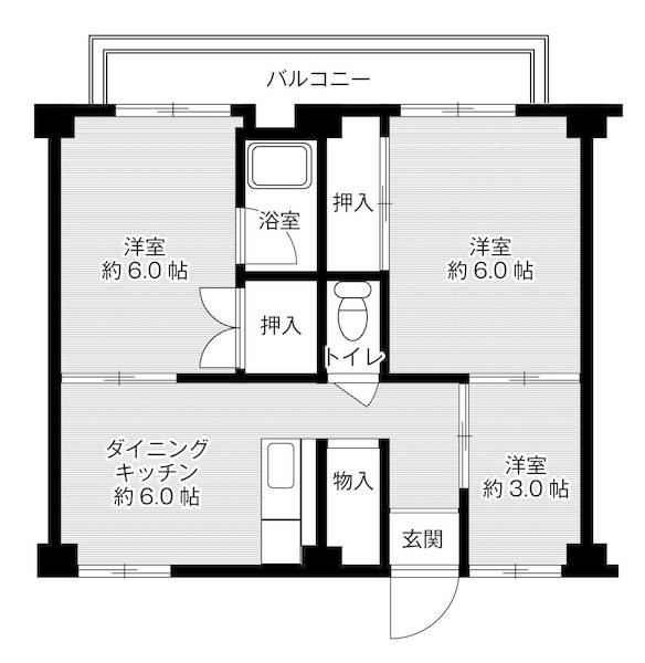 ビレッジハウス東二見1号棟の間取り