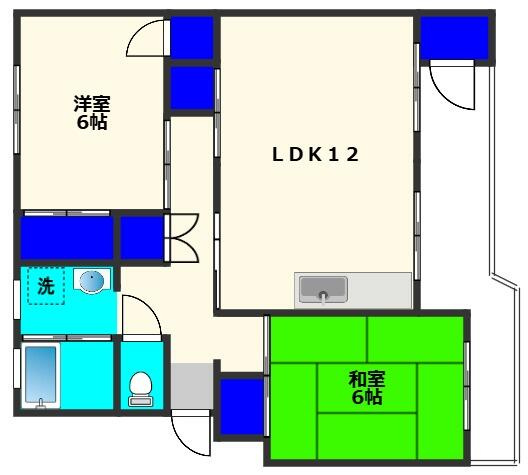 ＤＩＹ可　鎌ヶ谷グリーンハイツ１７号棟の間取り