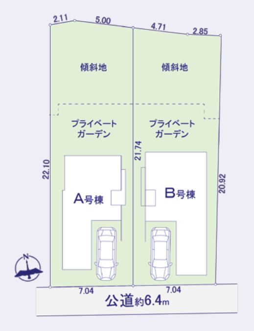 戸塚区上矢部町 新築戸建 5280万円の区画図