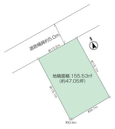～約47.05坪の整形地～小矢部１丁目売地の画像
