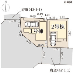 リーブルガーデン 松原市美東3期の区画図