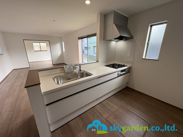 藤沢市西富　新築戸建　全1棟A号棟のキッチン|使いやすいシステムキッチン