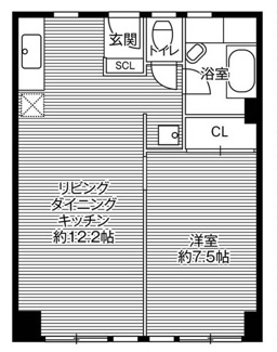 【間取り】 | ビレッジハウス城北タワー1号棟