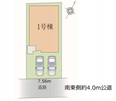 さいたま市北区別所町　10期　新築一戸建て　リガーレ　01の区画図|1号棟
