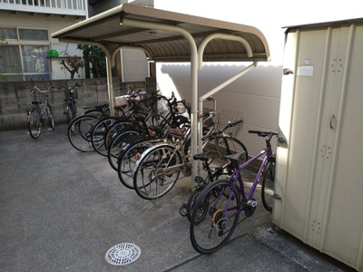 【その他共用部分】 | レオパレスサンヴィレッジ１５ | 駐輪場　自転車＆原付のみ駐輪可