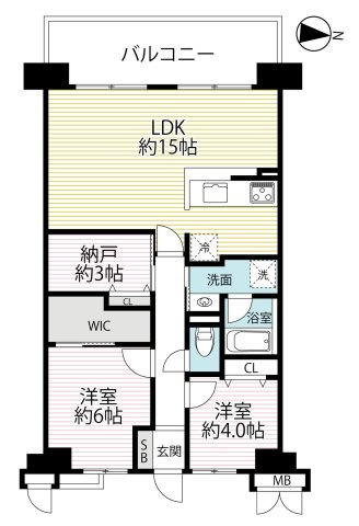◆２０２５年７月リフォーム完了◆美室◆駅徒歩３分◆収納豊富◆アドリーム伏見向島の間取り