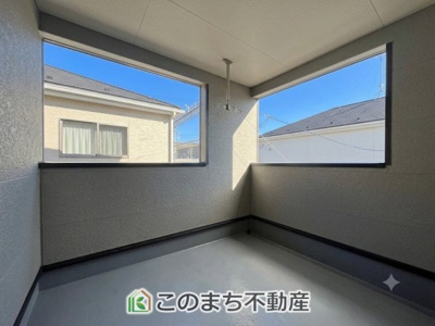 【バルコニー】 | CRADLE GARDEN小山市喜沢第8　2 | 雨でも安心のインナーバルコニーです！
