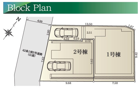 戸塚区戸塚町 新築戸建 5180万円の区画図