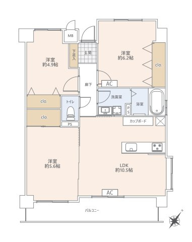 フィオレ井尻の間取り|間取り